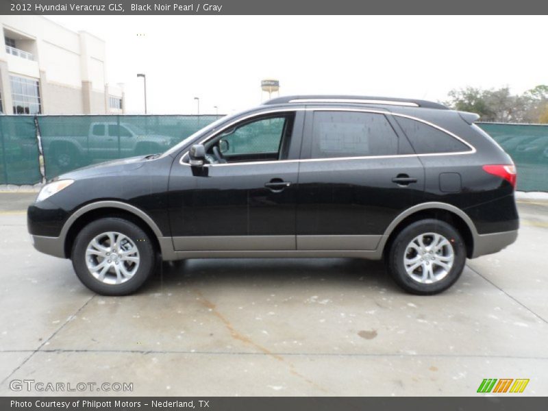 Black Noir Pearl / Gray 2012 Hyundai Veracruz GLS