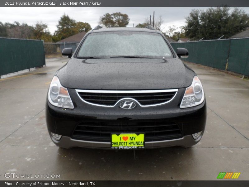 Black Noir Pearl / Gray 2012 Hyundai Veracruz GLS