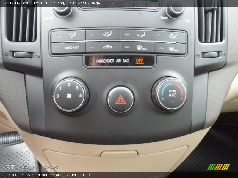 Controls of 2012 Elantra GLS Touring