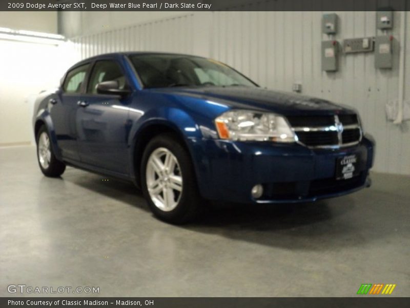 Deep Water Blue Pearl / Dark Slate Gray 2009 Dodge Avenger SXT