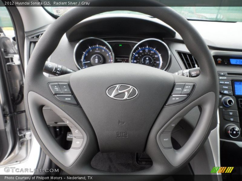 Radiant Silver / Gray 2012 Hyundai Sonata GLS