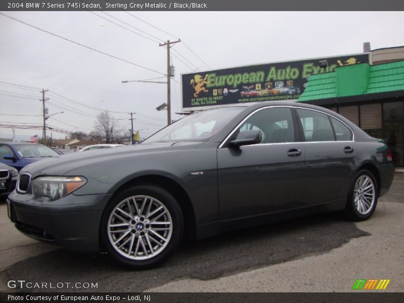 Sterling Grey Metallic / Black/Black 2004 BMW 7 Series 745i Sedan