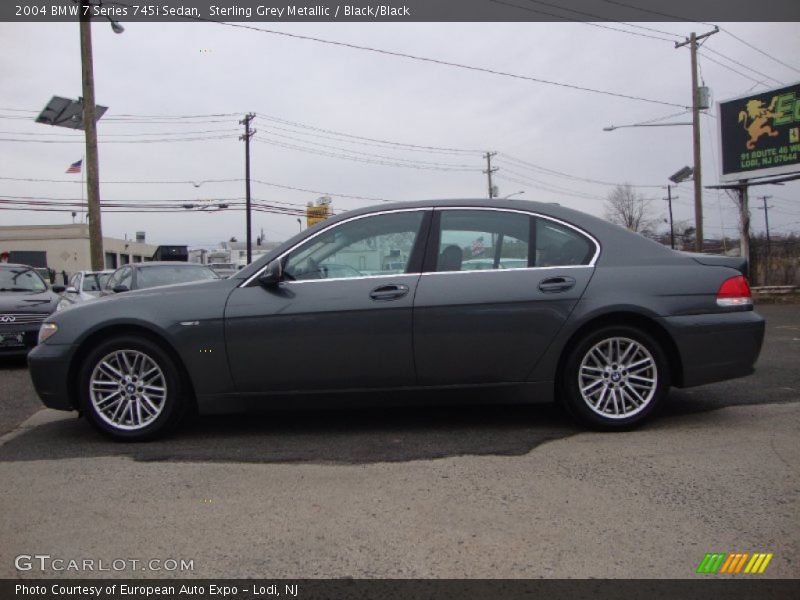 Sterling Grey Metallic / Black/Black 2004 BMW 7 Series 745i Sedan