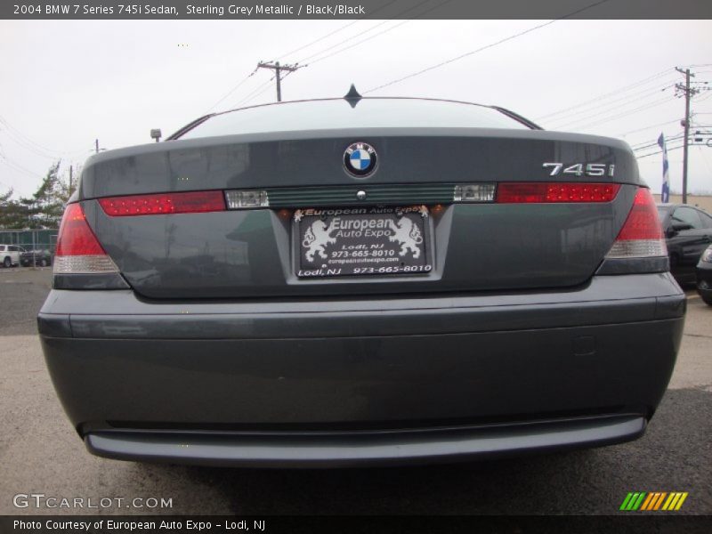 Sterling Grey Metallic / Black/Black 2004 BMW 7 Series 745i Sedan