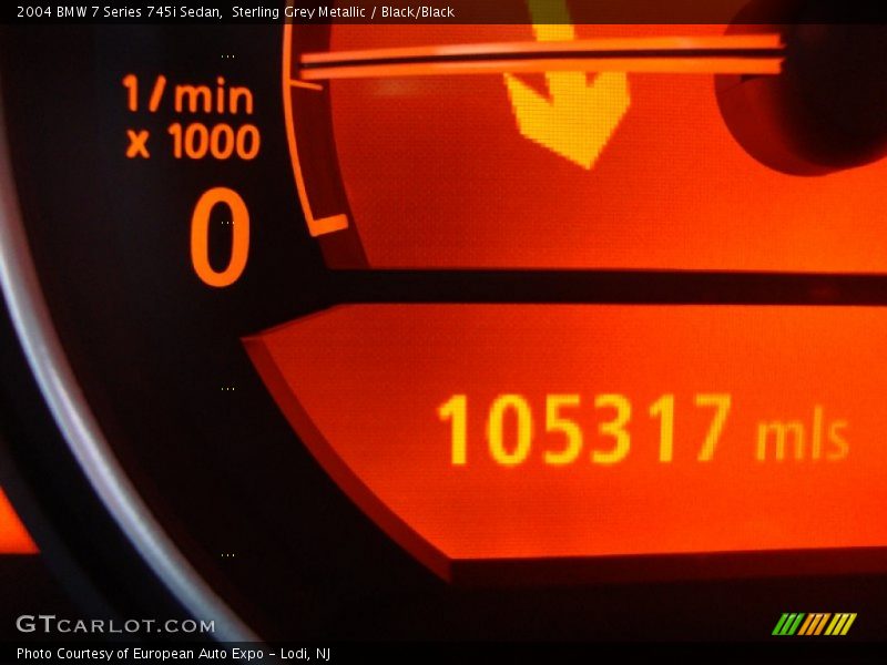 Sterling Grey Metallic / Black/Black 2004 BMW 7 Series 745i Sedan