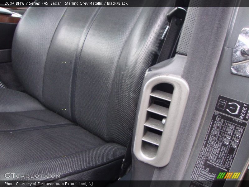 Sterling Grey Metallic / Black/Black 2004 BMW 7 Series 745i Sedan
