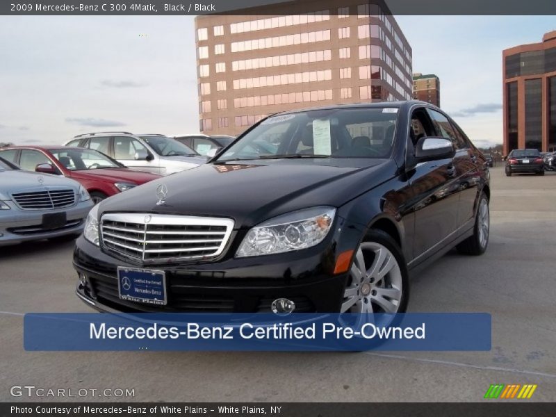 Black / Black 2009 Mercedes-Benz C 300 4Matic