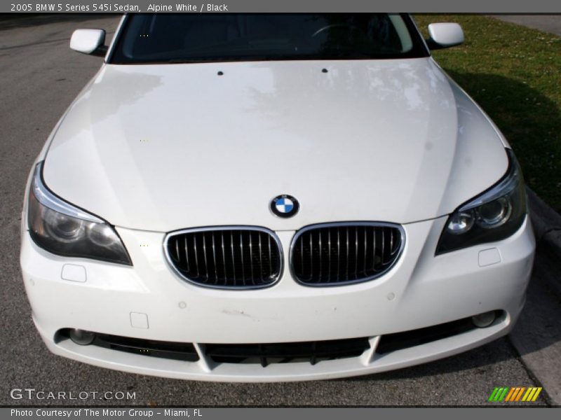 Alpine White / Black 2005 BMW 5 Series 545i Sedan