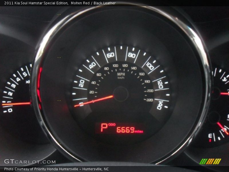 Molten Red / Black Leather 2011 Kia Soul Hamstar Special Edition