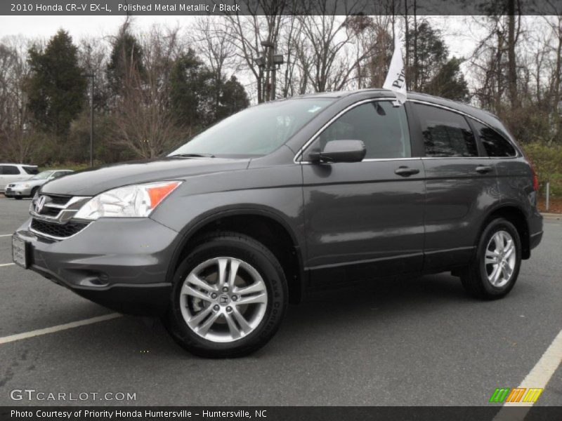 Polished Metal Metallic / Black 2010 Honda CR-V EX-L