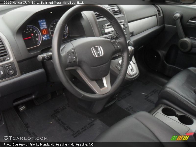 Polished Metal Metallic / Black 2010 Honda CR-V EX-L