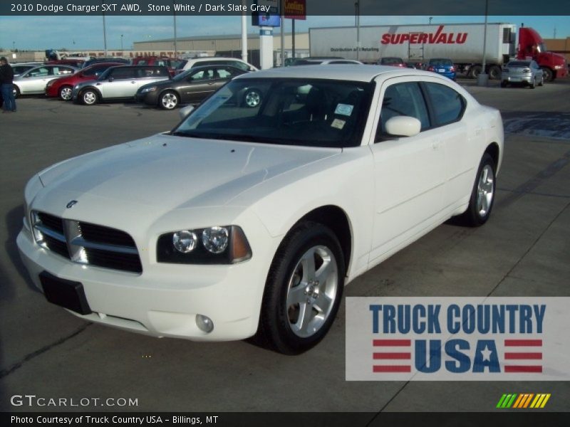 Stone White / Dark Slate Gray 2010 Dodge Charger SXT AWD