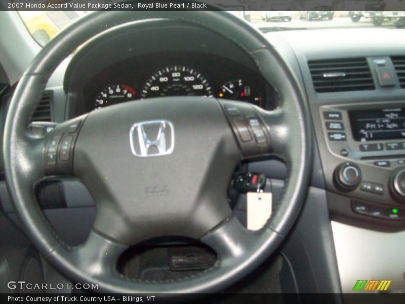 Royal Blue Pearl / Black 2007 Honda Accord Value Package Sedan