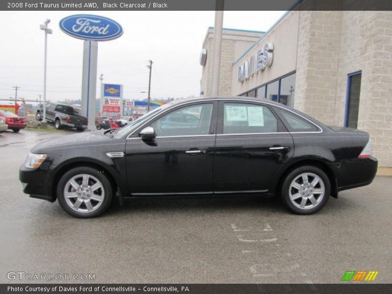 Black Clearcoat / Black 2008 Ford Taurus Limited AWD