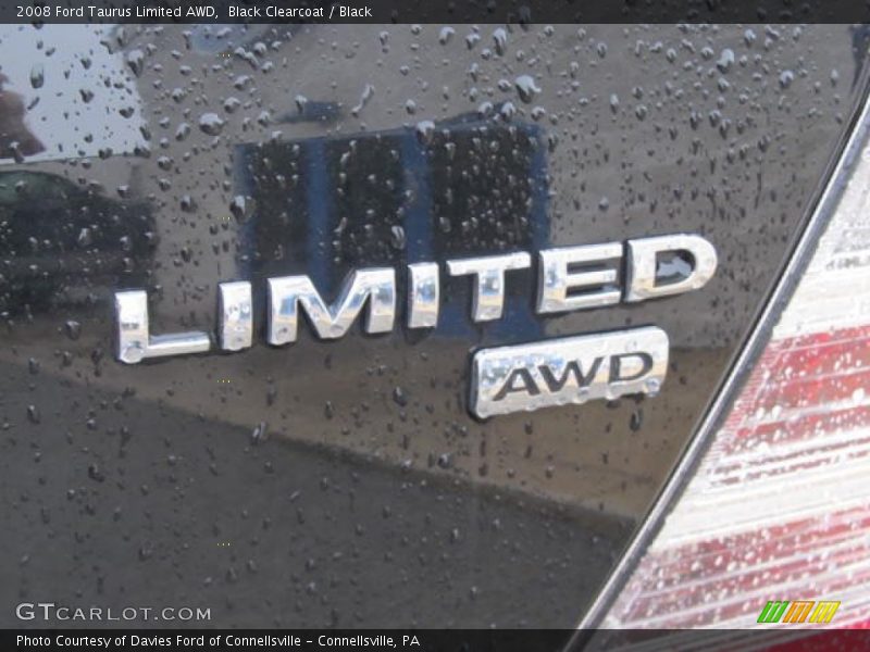 Black Clearcoat / Black 2008 Ford Taurus Limited AWD