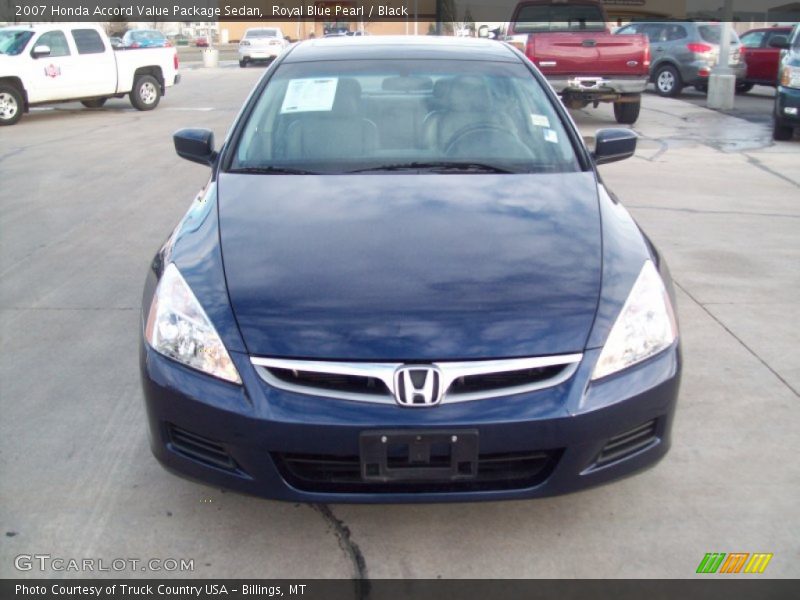 Royal Blue Pearl / Black 2007 Honda Accord Value Package Sedan