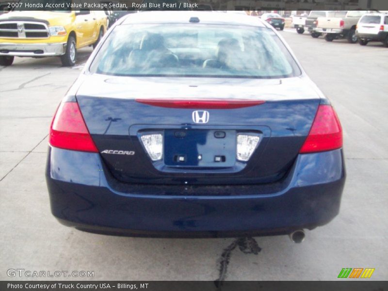 Royal Blue Pearl / Black 2007 Honda Accord Value Package Sedan