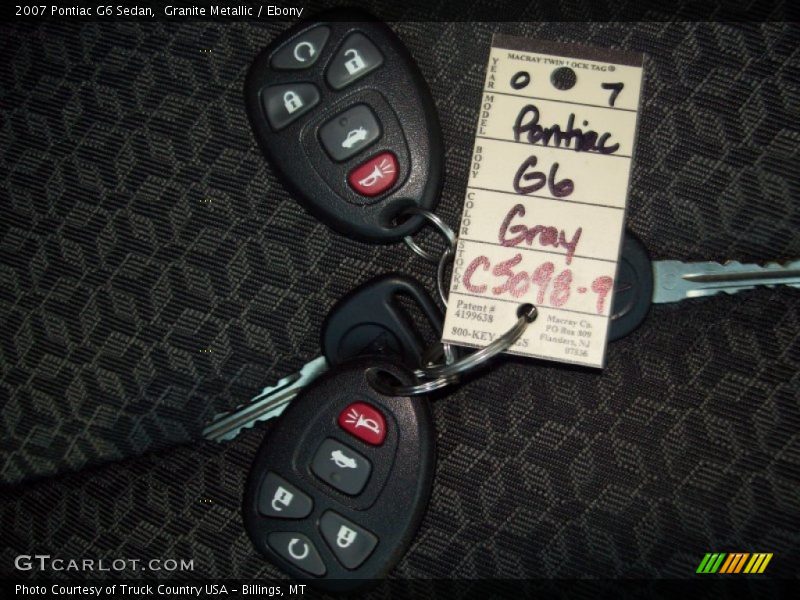 Granite Metallic / Ebony 2007 Pontiac G6 Sedan