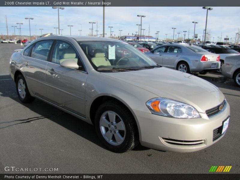 Gold Mist Metallic / Neutral Beige 2008 Chevrolet Impala LT