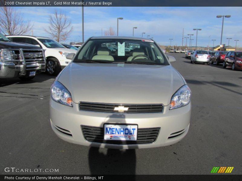 Gold Mist Metallic / Neutral Beige 2008 Chevrolet Impala LT