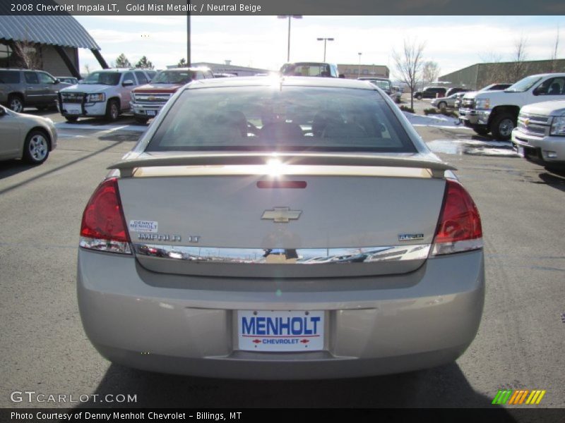 Gold Mist Metallic / Neutral Beige 2008 Chevrolet Impala LT