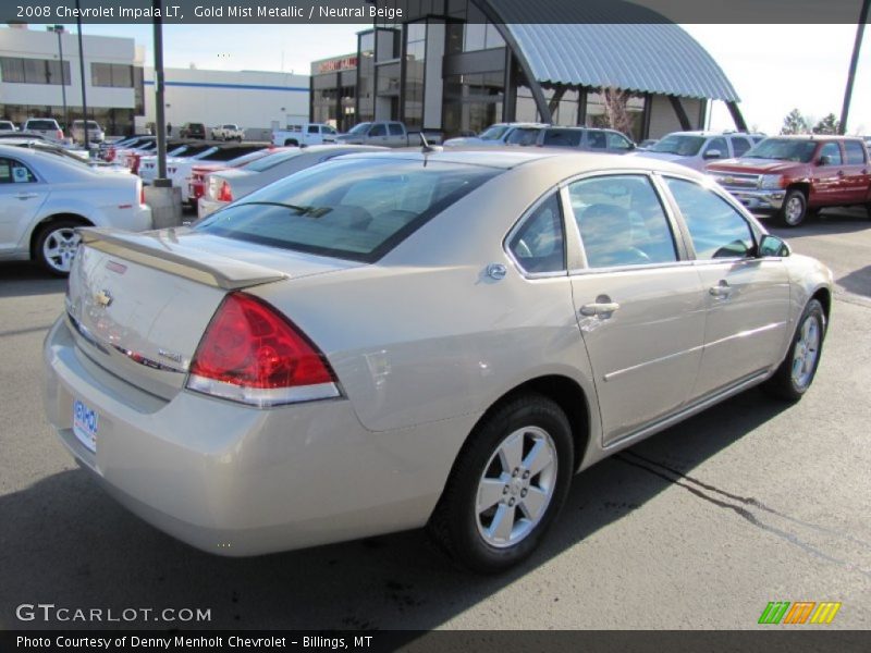 Gold Mist Metallic / Neutral Beige 2008 Chevrolet Impala LT