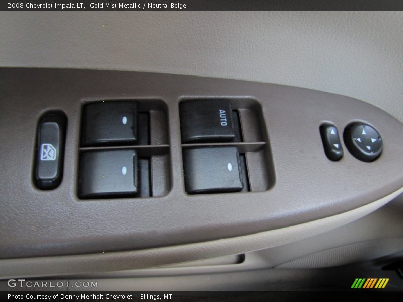 Gold Mist Metallic / Neutral Beige 2008 Chevrolet Impala LT