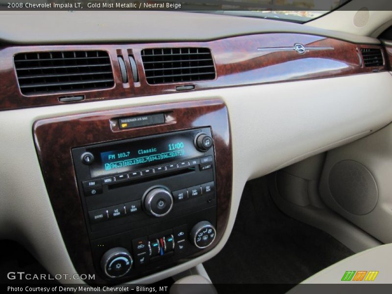 Gold Mist Metallic / Neutral Beige 2008 Chevrolet Impala LT