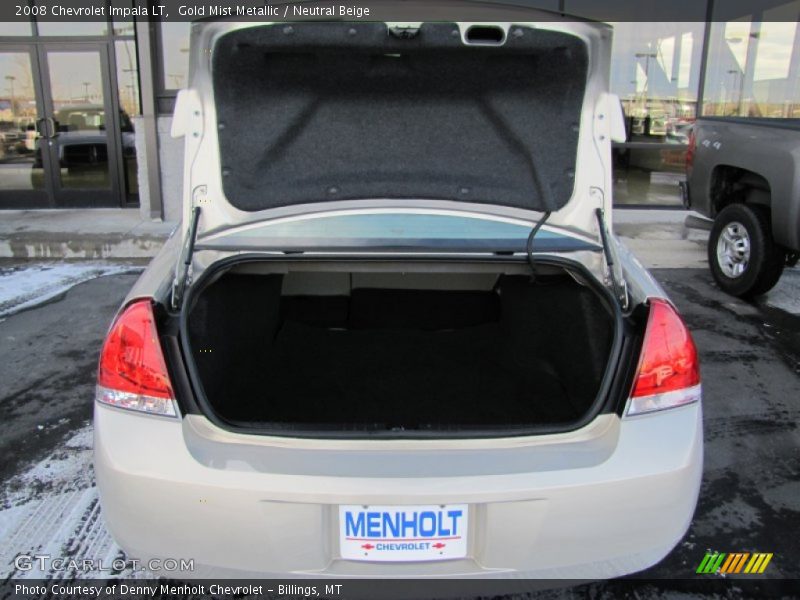 Gold Mist Metallic / Neutral Beige 2008 Chevrolet Impala LT