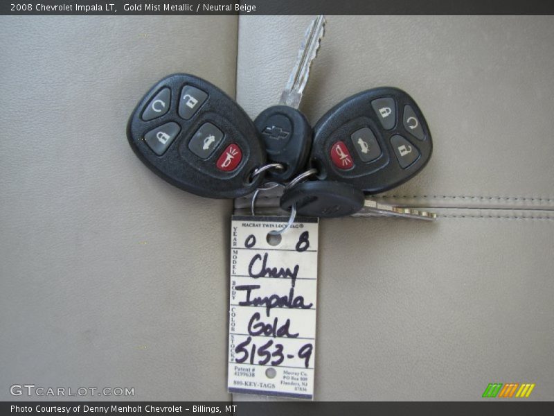 Keys of 2008 Impala LT