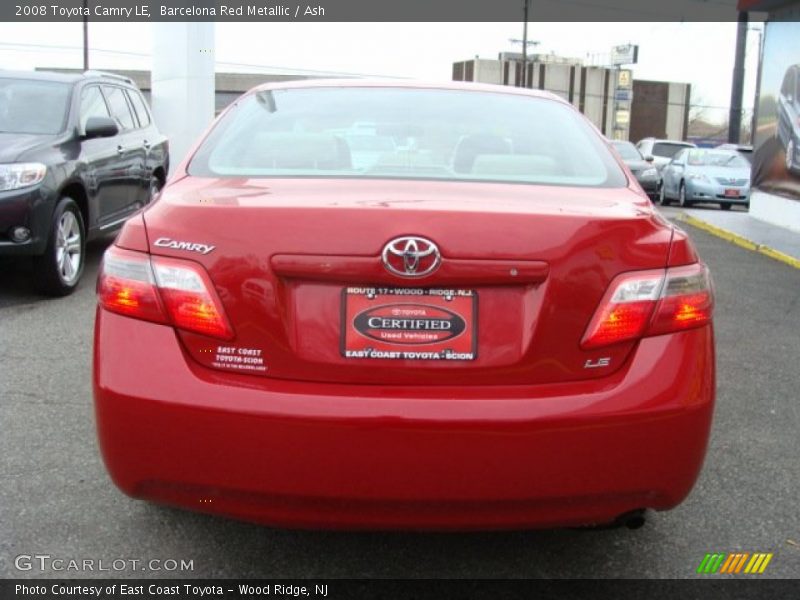 Barcelona Red Metallic / Ash 2008 Toyota Camry LE