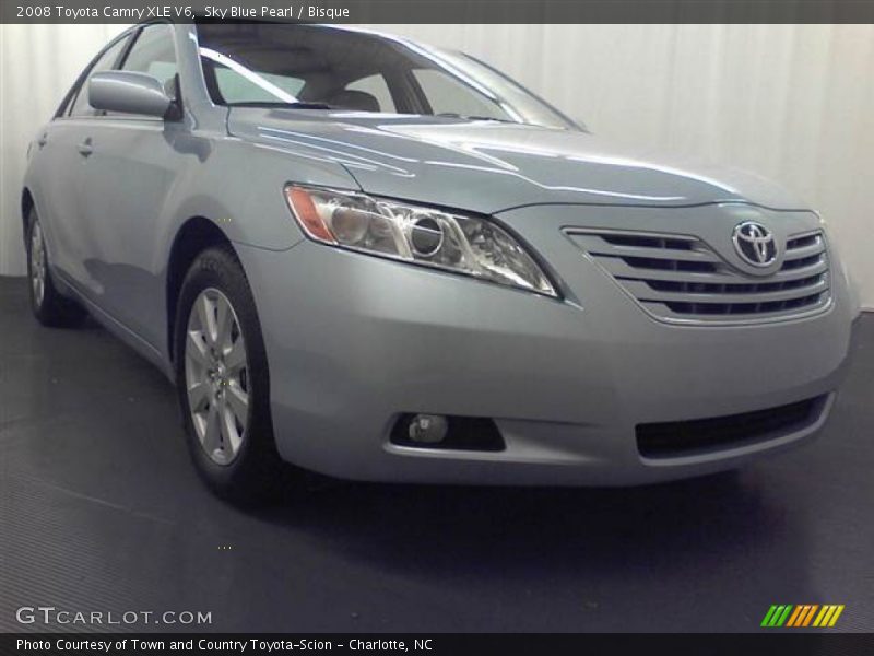 Sky Blue Pearl / Bisque 2008 Toyota Camry XLE V6