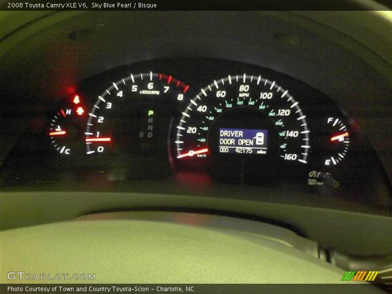 Sky Blue Pearl / Bisque 2008 Toyota Camry XLE V6