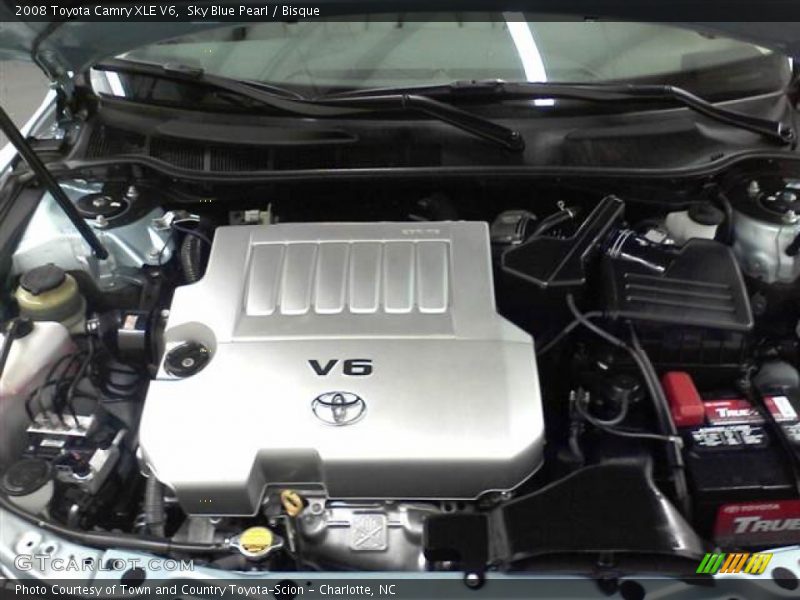 Sky Blue Pearl / Bisque 2008 Toyota Camry XLE V6