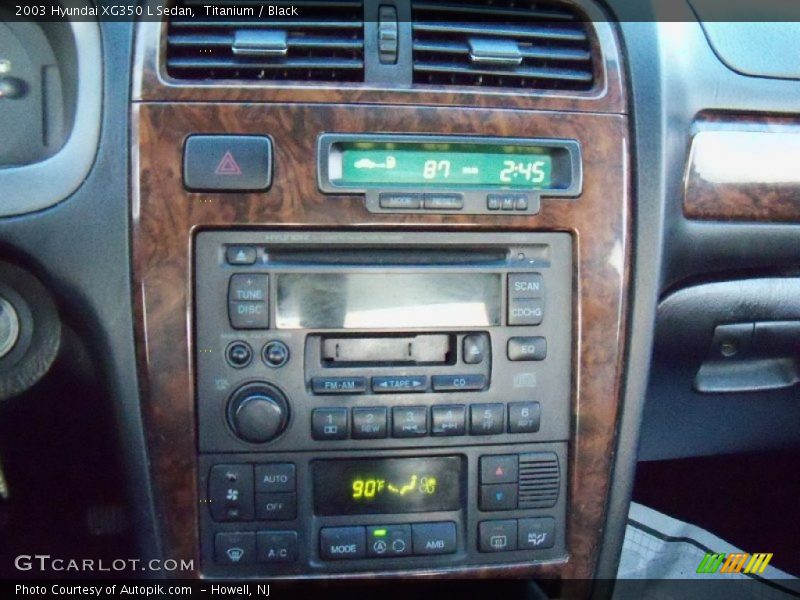 Titanium / Black 2003 Hyundai XG350 L Sedan