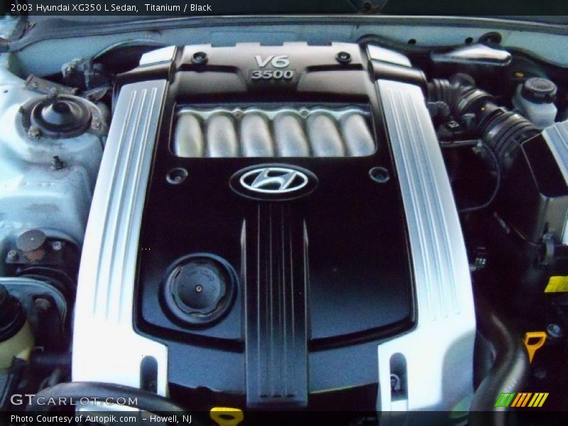Titanium / Black 2003 Hyundai XG350 L Sedan