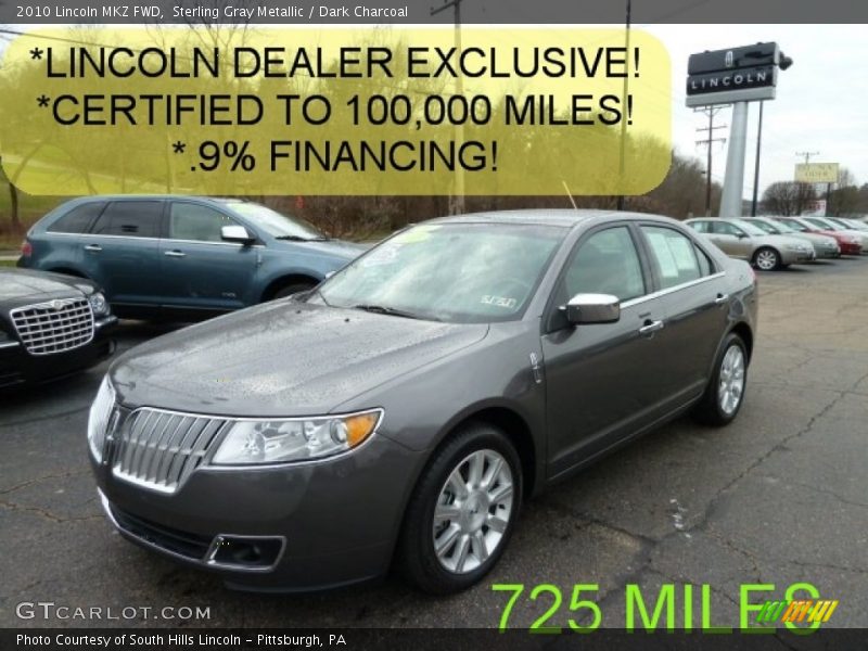 Sterling Gray Metallic / Dark Charcoal 2010 Lincoln MKZ FWD