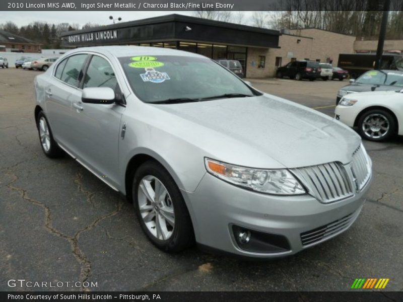 Ingot Silver Metallic / Charcoal Black/Fine Line Ebony 2010 Lincoln MKS AWD