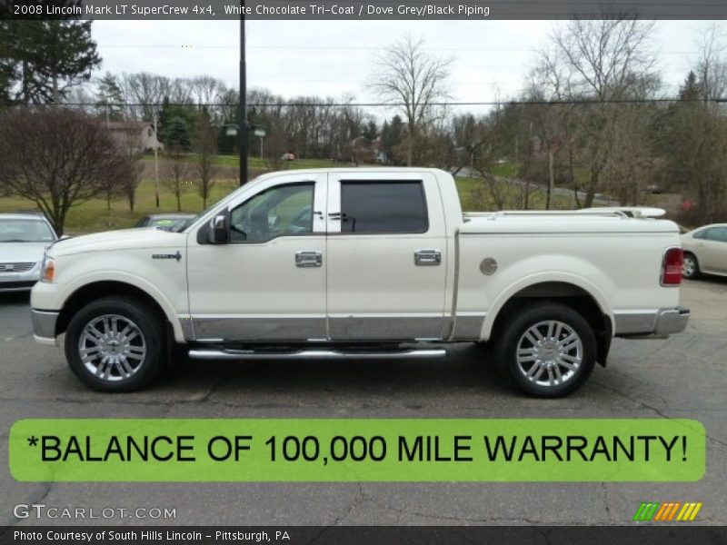 White Chocolate Tri-Coat / Dove Grey/Black Piping 2008 Lincoln Mark LT SuperCrew 4x4