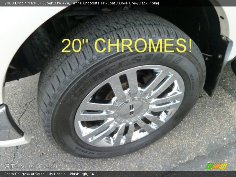 White Chocolate Tri-Coat / Dove Grey/Black Piping 2008 Lincoln Mark LT SuperCrew 4x4