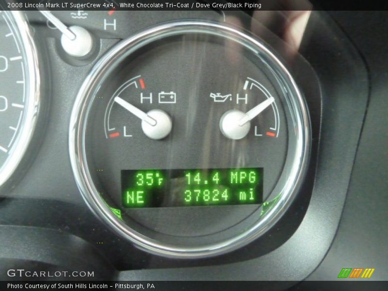 White Chocolate Tri-Coat / Dove Grey/Black Piping 2008 Lincoln Mark LT SuperCrew 4x4