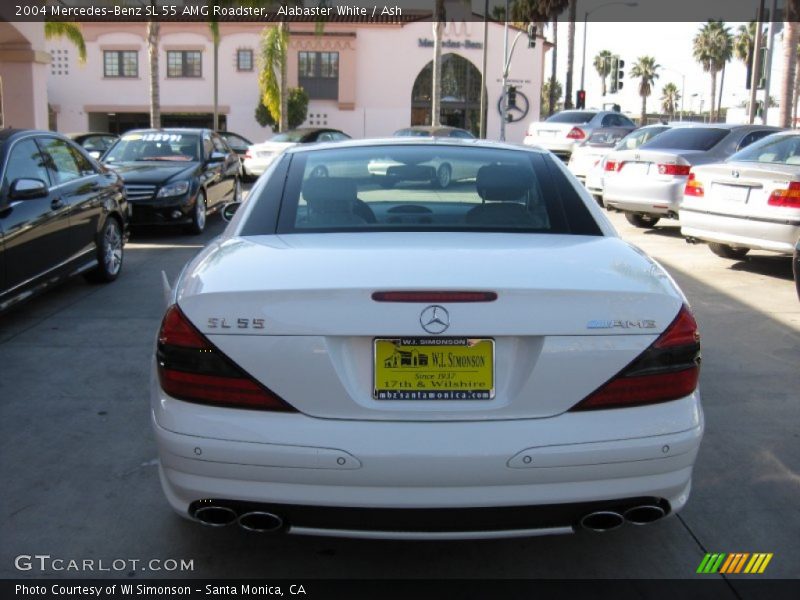 Alabaster White / Ash 2004 Mercedes-Benz SL 55 AMG Roadster