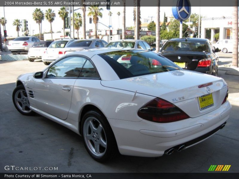 Alabaster White / Ash 2004 Mercedes-Benz SL 55 AMG Roadster