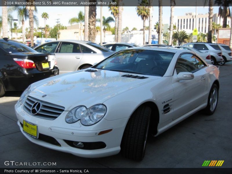 Alabaster White / Ash 2004 Mercedes-Benz SL 55 AMG Roadster