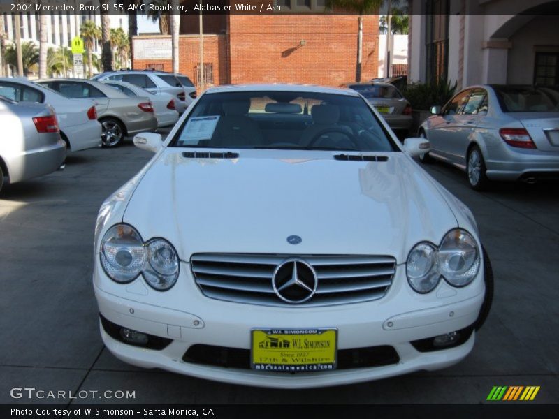 Alabaster White / Ash 2004 Mercedes-Benz SL 55 AMG Roadster