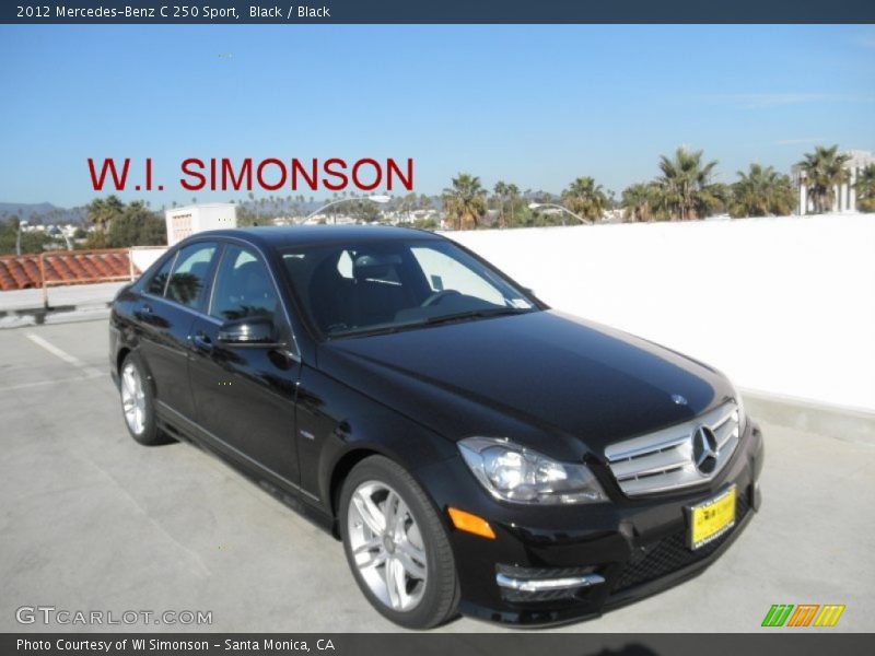 Black / Black 2012 Mercedes-Benz C 250 Sport