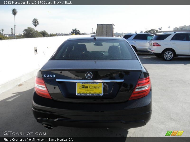 Black / Black 2012 Mercedes-Benz C 250 Sport