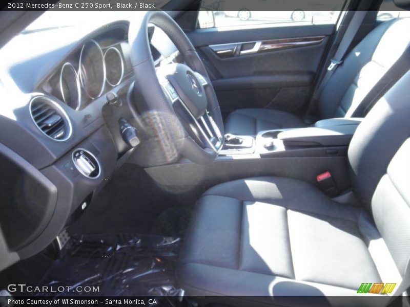 Black / Black 2012 Mercedes-Benz C 250 Sport