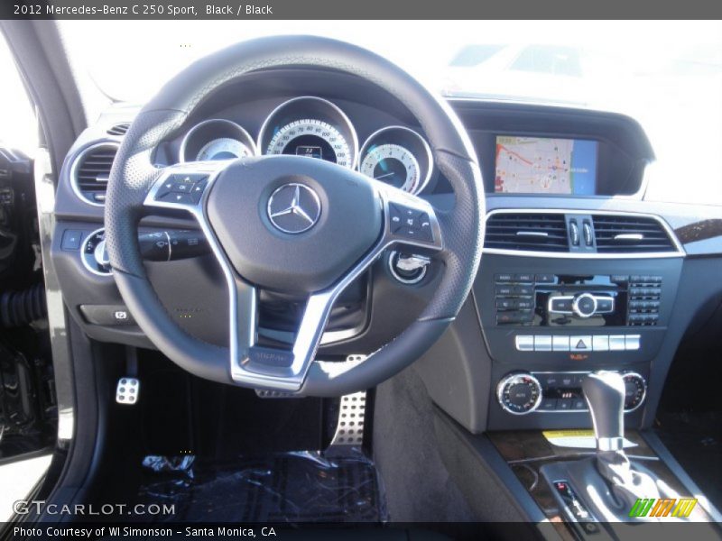 Black / Black 2012 Mercedes-Benz C 250 Sport