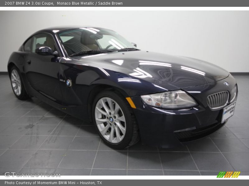Monaco Blue Metallic / Saddle Brown 2007 BMW Z4 3.0si Coupe